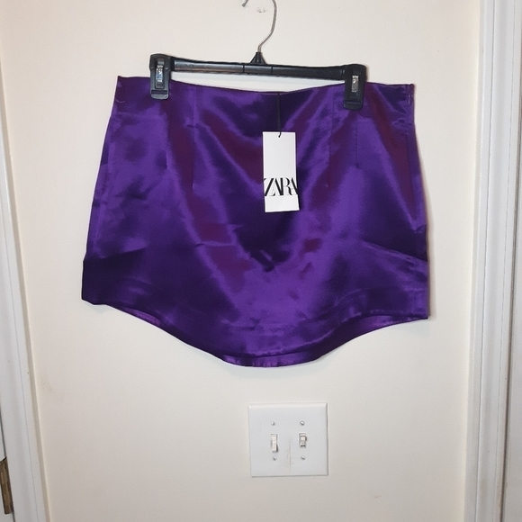 ZARA satin effect high waist skirt - Picture 8 of 9